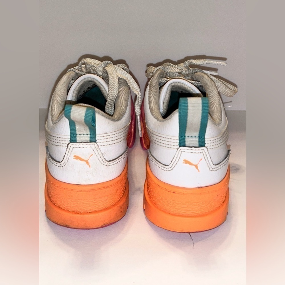 PUMA Mayze Daybreak "White/Pink" G​rade School Girls' Shoes - Picture 11 of 13